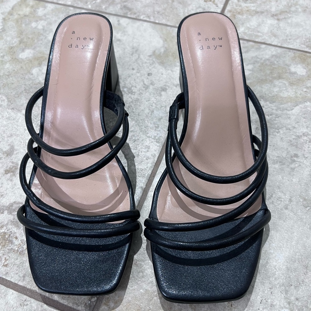 Black Heeled Sandals